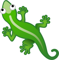 a cute green lizard
